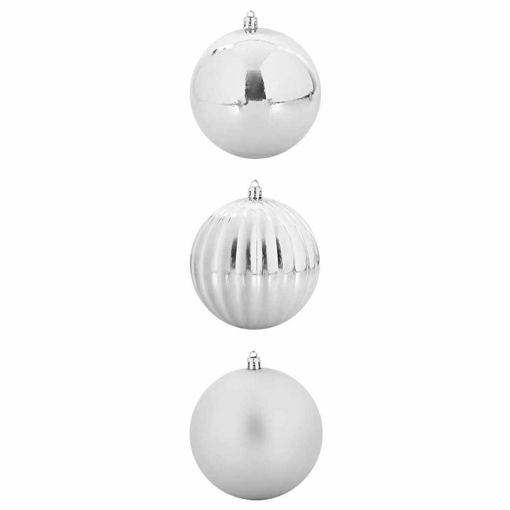 VidaXL ensemble de boules de Noël xxl 3 pcs en plastique argenté