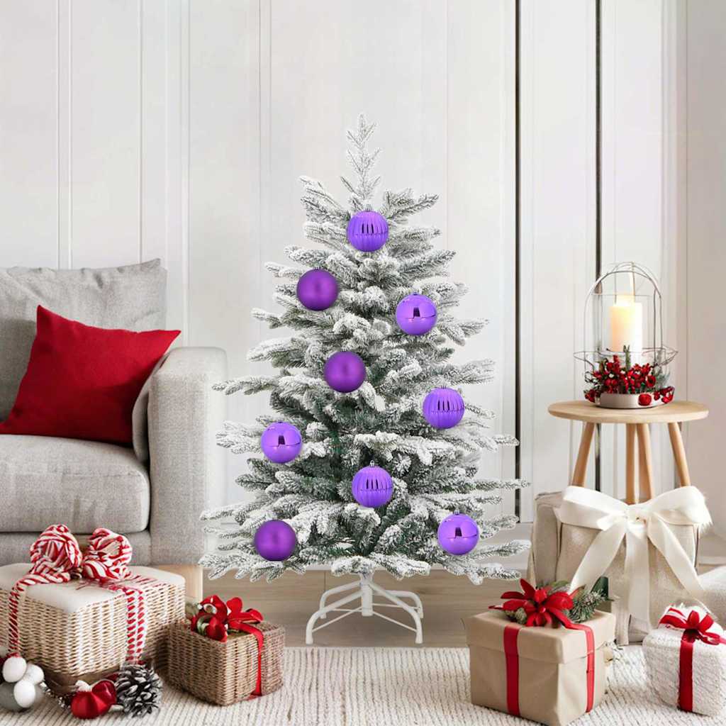 Vidaxl ensemble de boules de Noël xl 15 pcs plastique lilas