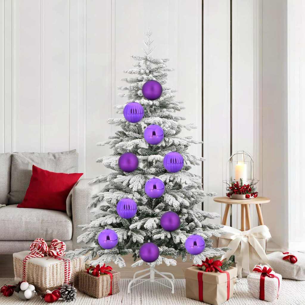 Vidaxl ensemble de boules de Noël xl 9 pcs en plastique lilas