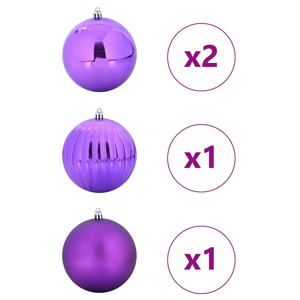 VidaXL ensemble de boules de Noël xxl 4 pcs plastique lilas