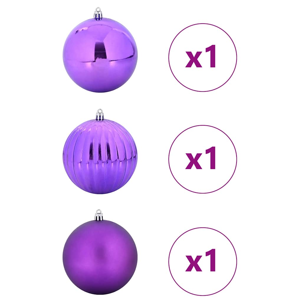 VidaXL ensemble de boules de Noël xxl 3 pcs en plastique lilas