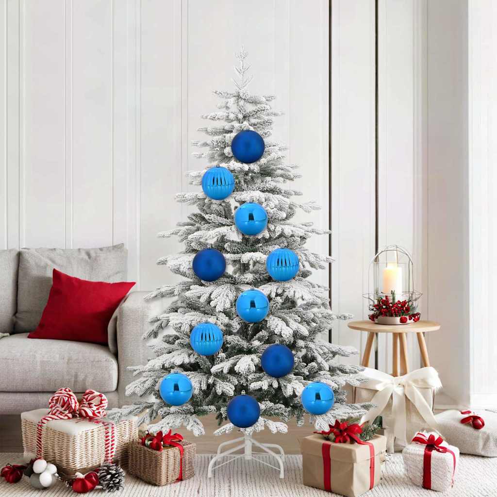 VidaXL ensemble de boules de Noël xl 9 pcs en plastique bleu