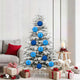 VidaXL ensemble de boules de Noël xl 9 pcs en plastique bleu
