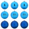 VidaXL ensemble de boules de Noël xl 9 pcs en plastique bleu