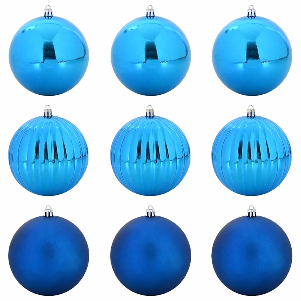 VidaXL ensemble de boules de Noël xl 9 pcs en plastique bleu