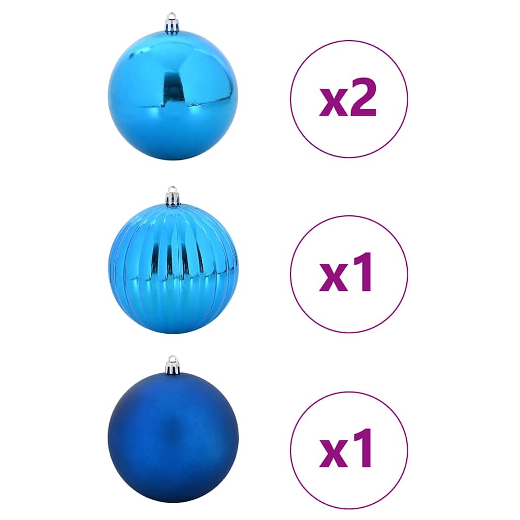 VidaXL ensemble de boules de Noël xxl 4 pcs plastique bleu
