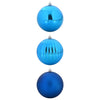 VidaXL ensemble de boules de Noël xxl 3 pcs plastique bleu