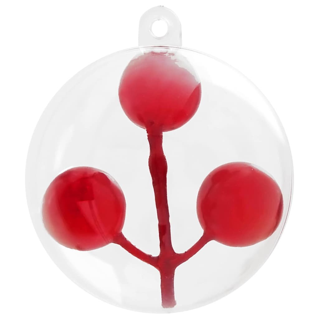 VidaXL ensemble de boules de Noël 100 pcs transparent ø 10 cm