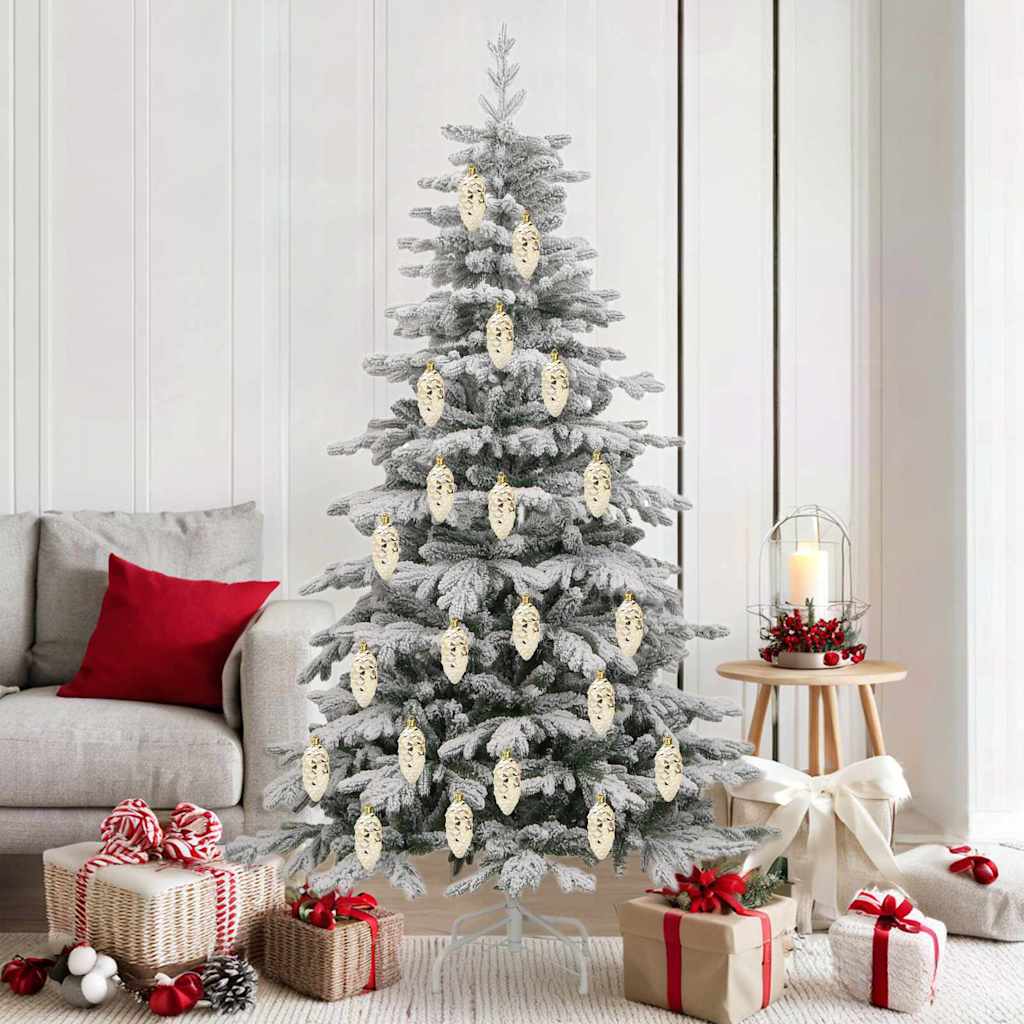VidaXL pomme de pin de Noël 40 pcs plastique doré