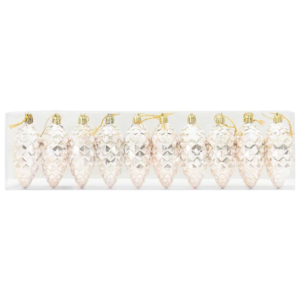 VidaXL pomme de pin de Noël 40 pcs champagne plastique