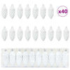 VidaXL pomme de pin de Noël 40 pcs plastique blanc