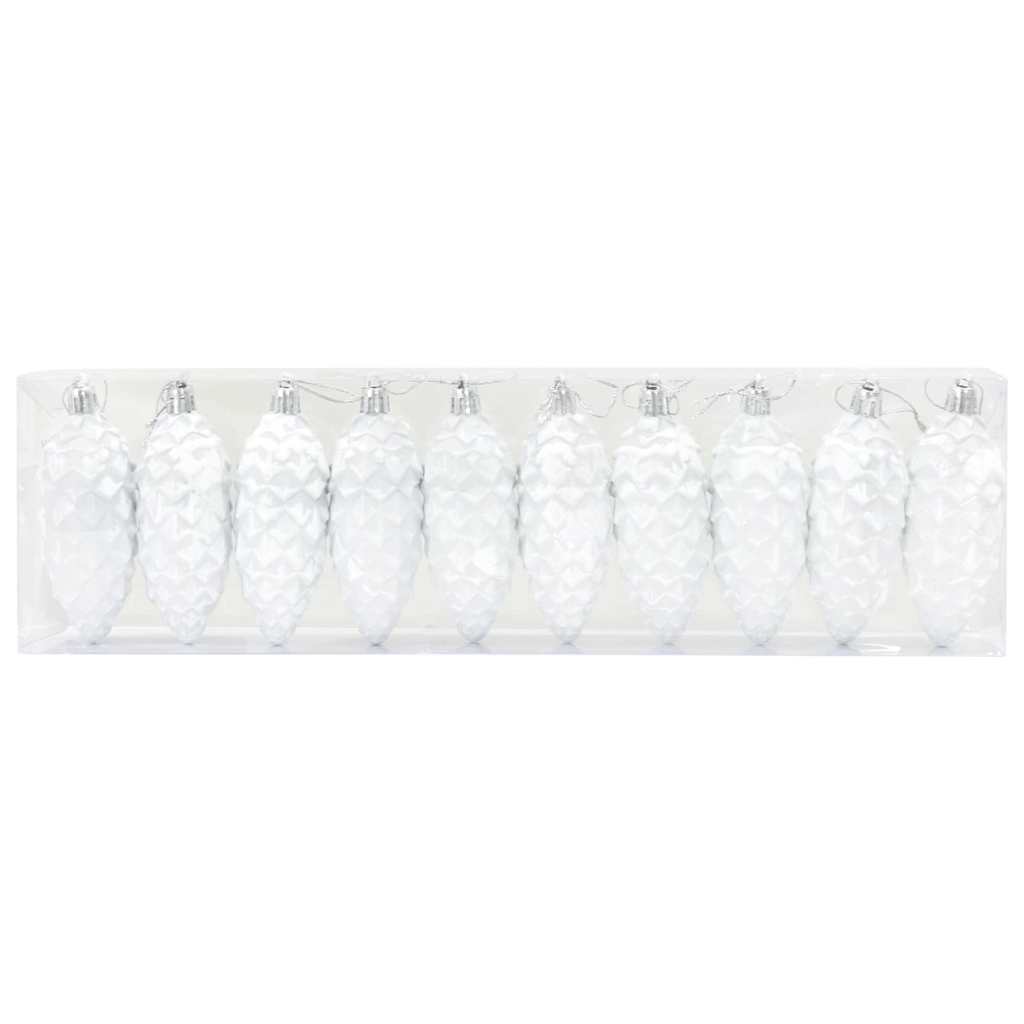 VidaXL pomme de pin de Noël 40 pcs plastique blanc