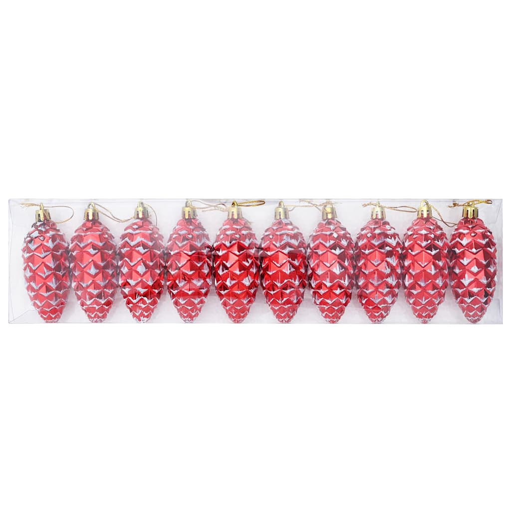 VidaXL pomme de pin de Noël 40 pcs plastique rouge