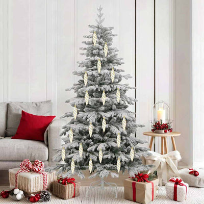 VidaXL Boule de Noël en forme de spirale 40 pcs plastique doré