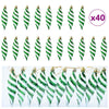 VidaXL Boule spirale de Noël 40 pcs plastique vert