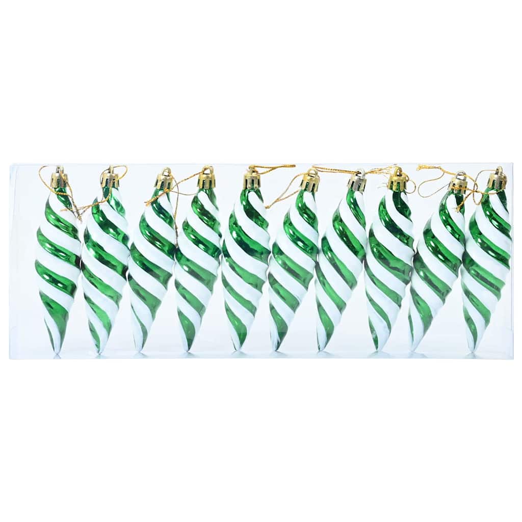 VidaXL Boule spirale de Noël 40 pcs plastique vert