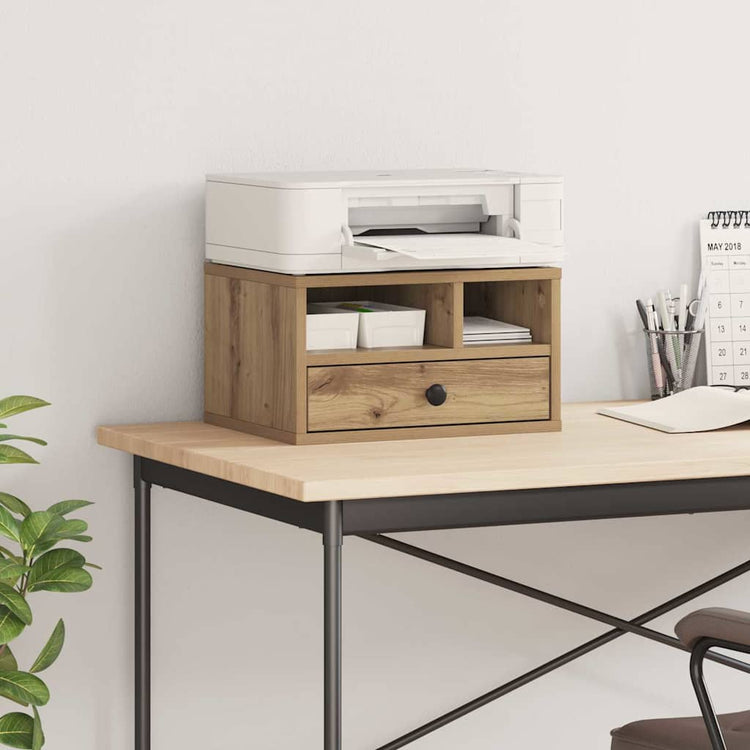 Vidaxxl support d'imprimante chêne artisanal 40 x 32 x 24 cm bois d'ingénierie