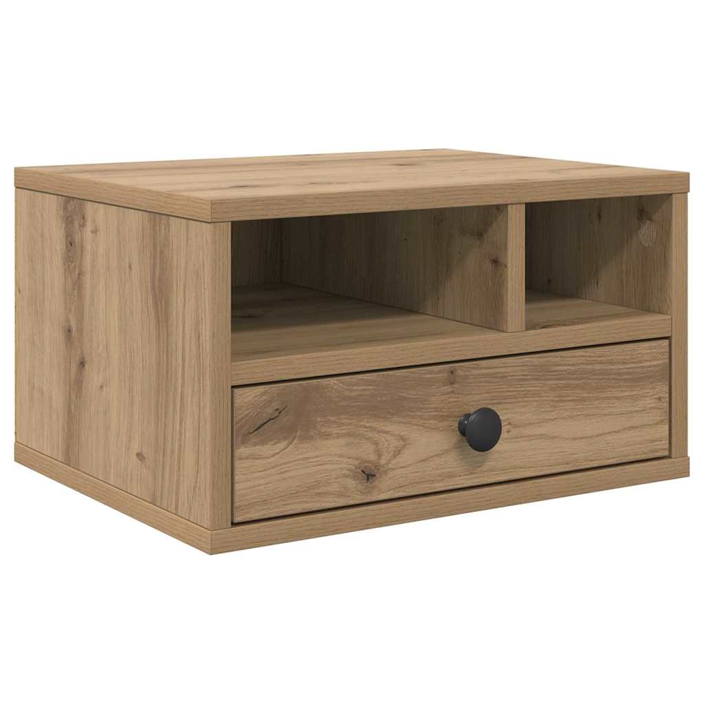 Vidaxxl support d'imprimante chêne artisanal 40 x 32 x 24 cm bois d'ingénierie