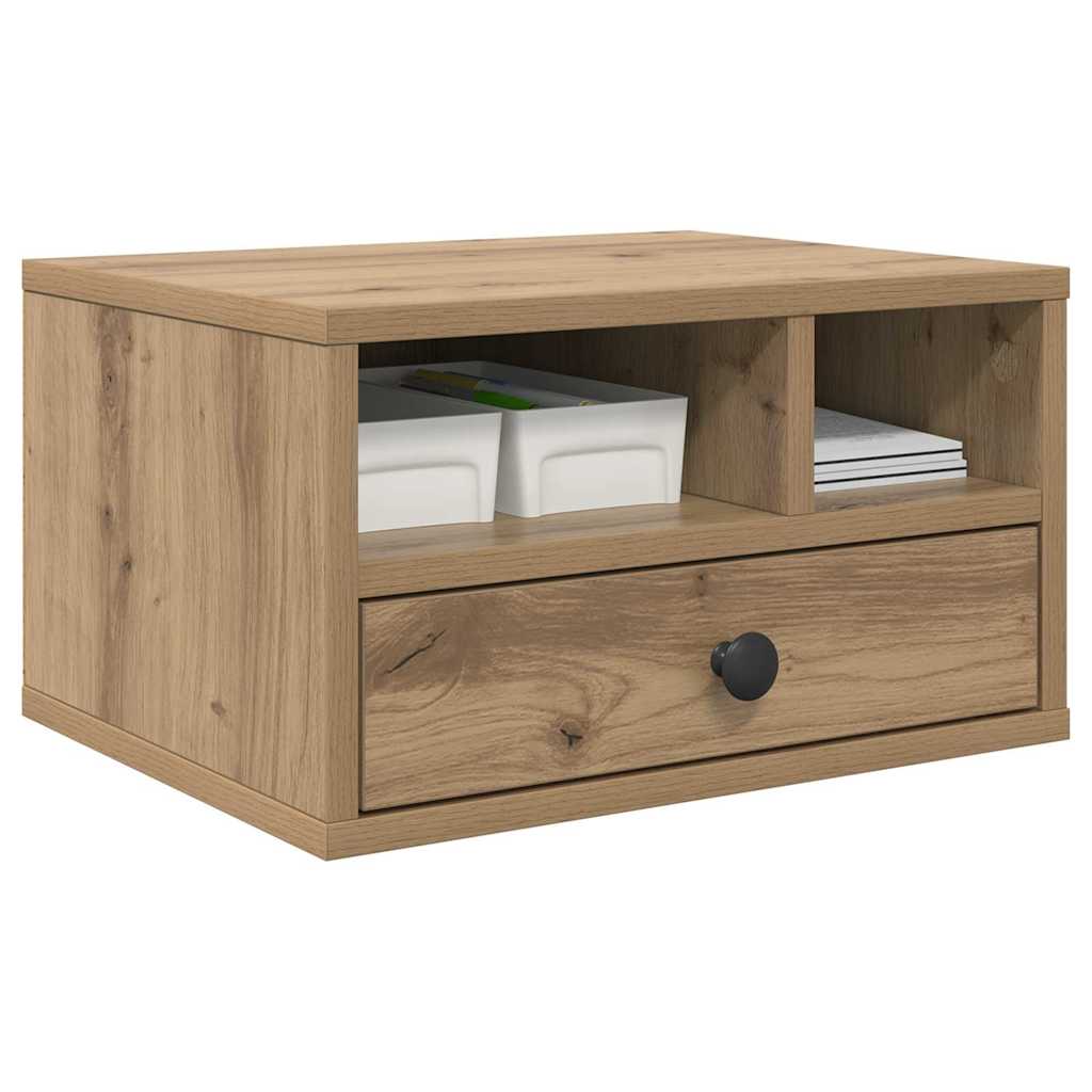 Vidaxxl support d'imprimante chêne artisanal 40 x 32 x 24 cm bois d'ingénierie
