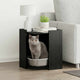 Vidaxxl bac à litière pour chat clôture chêne noir 42 x 42 x 51 cm bois traité