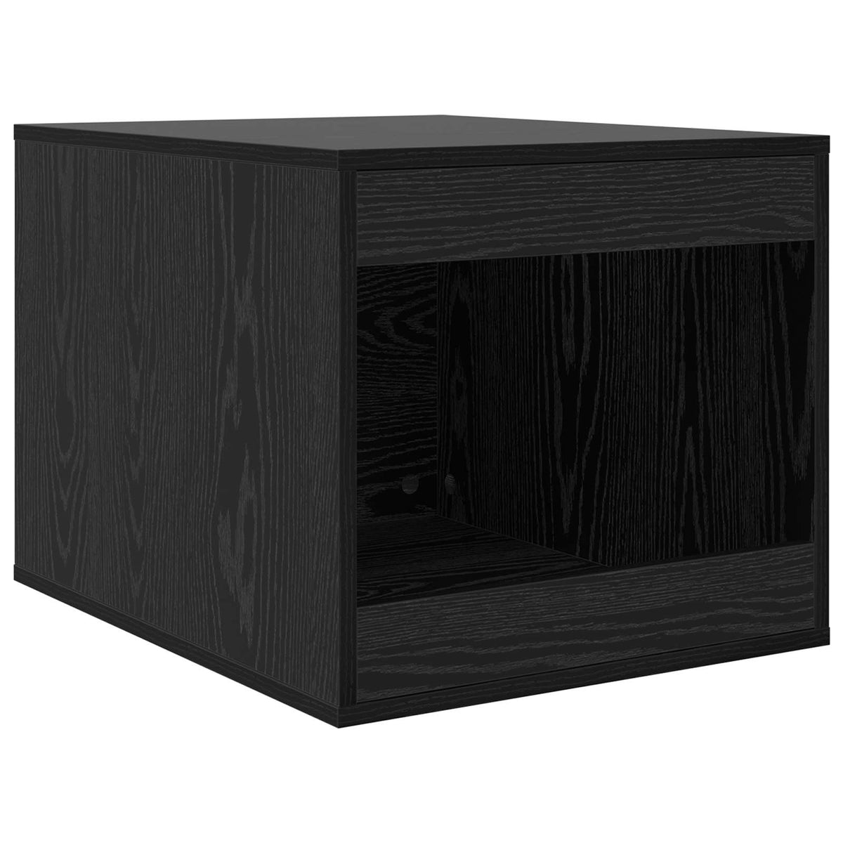 Vidaxxl bac à litière pour chat clôture chêne noir 47 x 59 x 42 cm bois traité