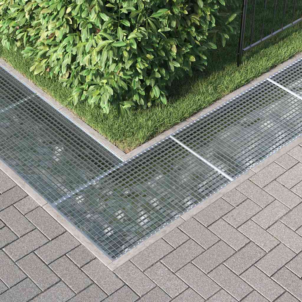 Vidaxxl grille argent 30 x 30 x 2 cm en acier galvanisé à chaud