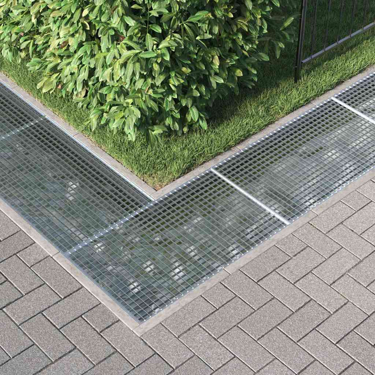 Vidaxxl grille argent 30 x 30 x 2 cm en acier galvanisé à chaud