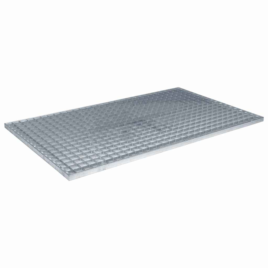 Vidaxxl grille argent 30 x 30 x 2 cm en acier galvanisé à chaud