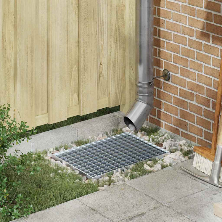 Vidaxxl grille argent 50 x 35 x 2 cm en acier galvanisé à chaud