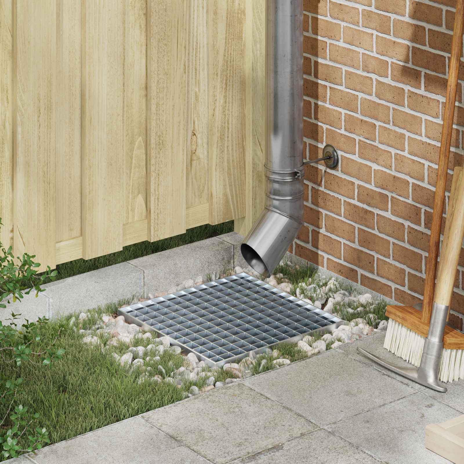 Vidaxxl grille argent 40 x 40 x 2 cm en acier galvanisé à chaud