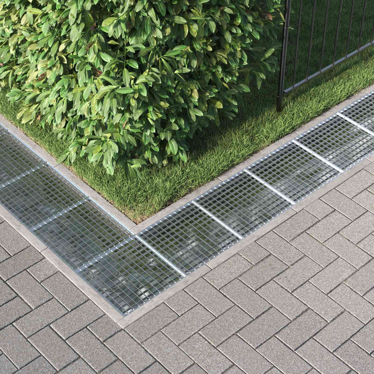 Vidaxxl grille argent 40 x 40 x 2 cm en acier galvanisé à chaud