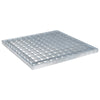 Vidaxxl grille argent 40 x 40 x 2 cm en acier galvanisé à chaud