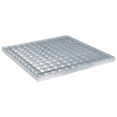 Vidaxxl grille argent 40 x 40 x 2 cm en acier galvanisé à chaud