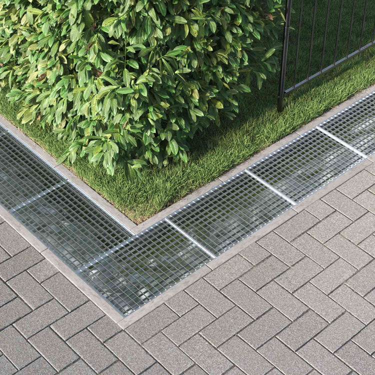 Vidaxxl grille argent 60 x 40 x 2 cm en acier galvanisé à chaud