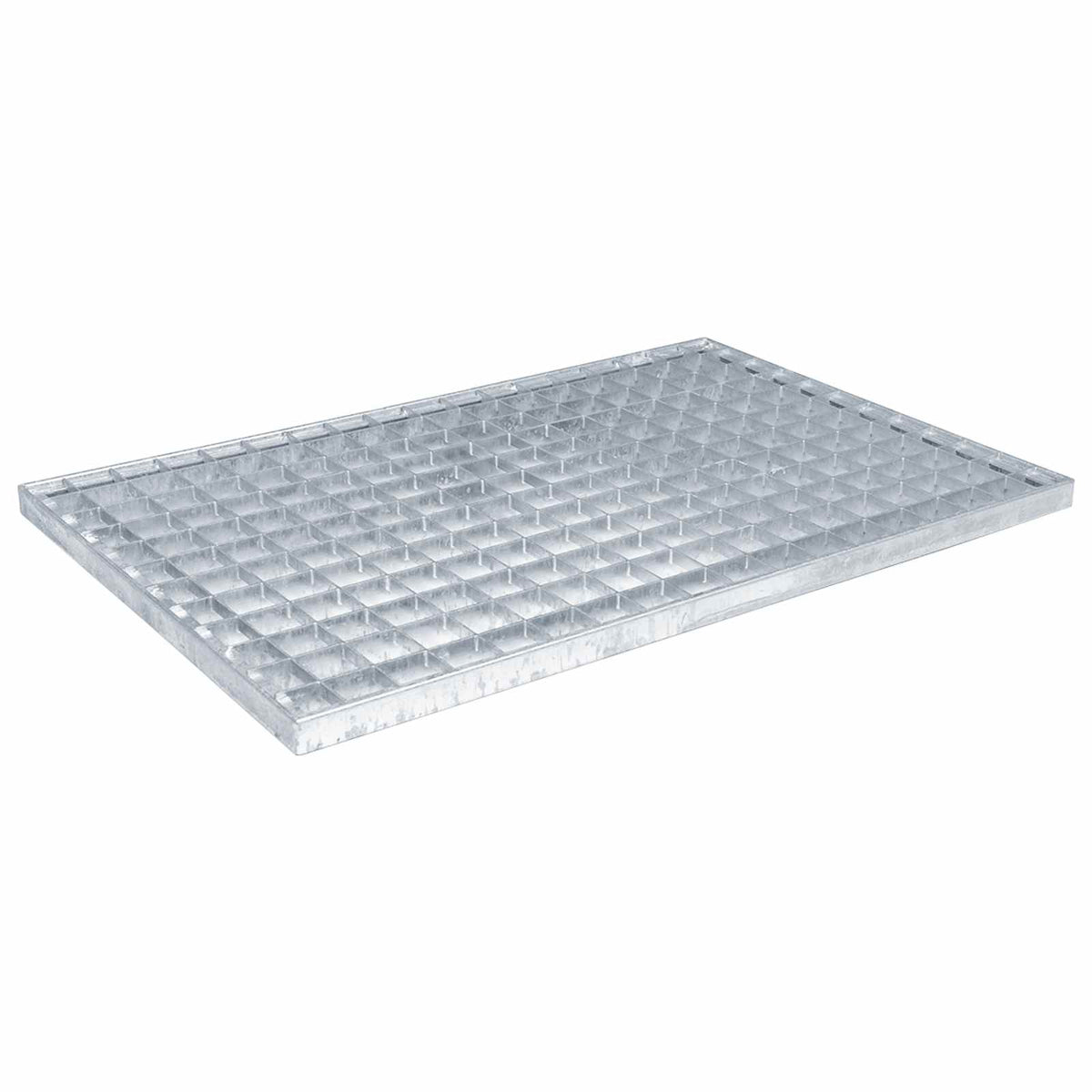 Vidaxxl grille argent 60 x 40 x 2 cm en acier galvanisé à chaud