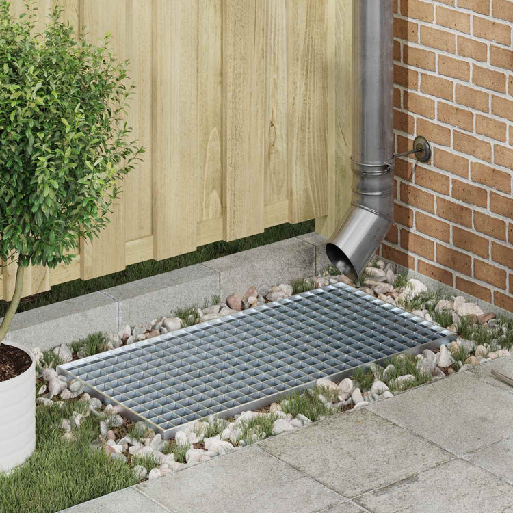 Vidaxxl grille argent 80 x 40 x 2 cm en acier galvanisé à chaud