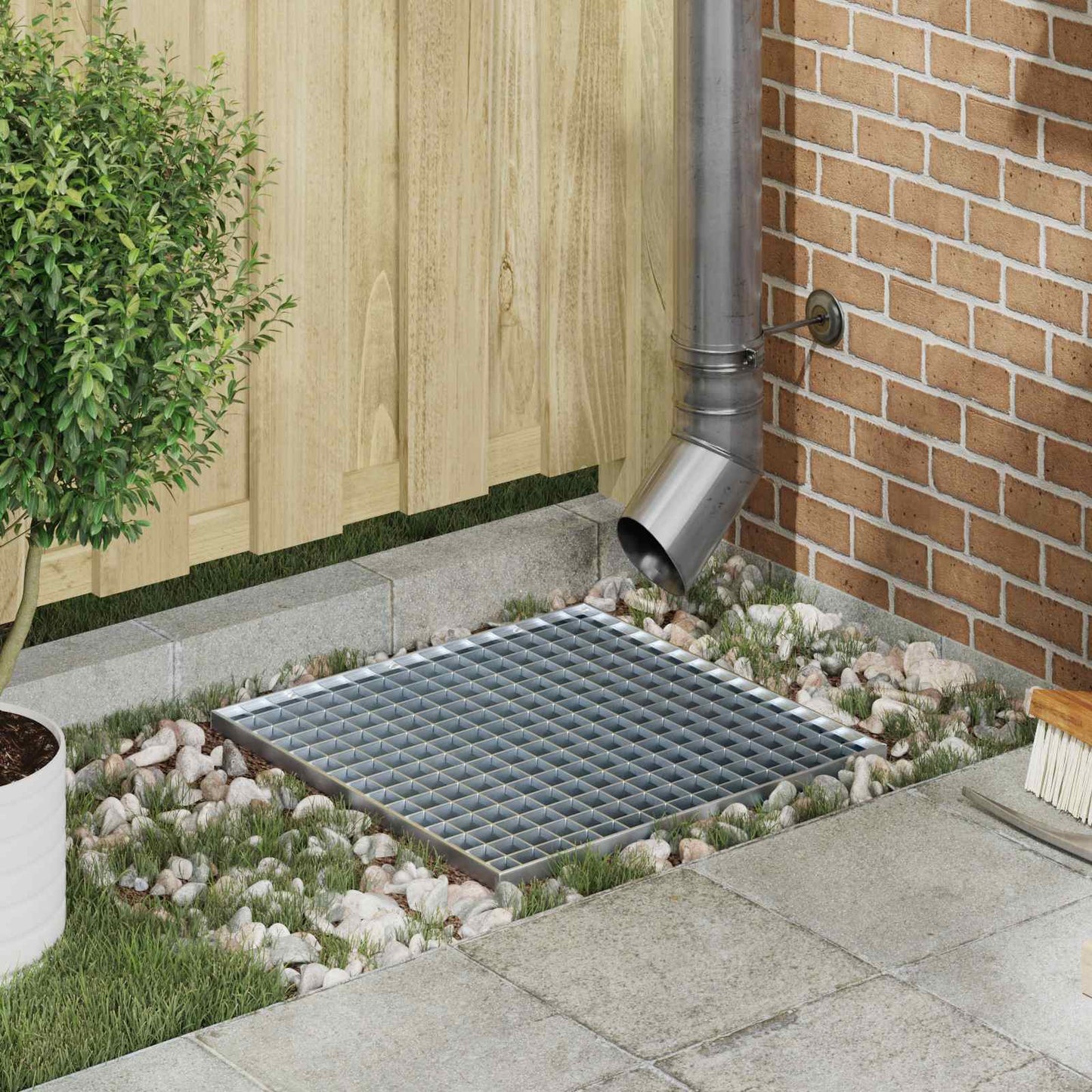 Vidaxxl grille argent 50 x 50 x 2 cm en acier galvanisé à chaud