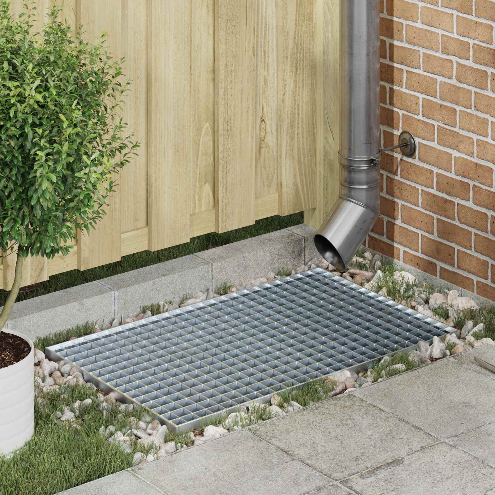 Vidaxxl grille argent 80 x 50 x 2 cm en acier galvanisé à chaud