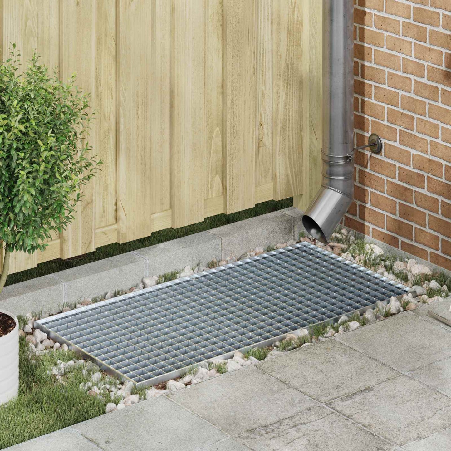 Vidaxl grille argent 100 x 50 x 2 cm en acier galvanisé à chaud