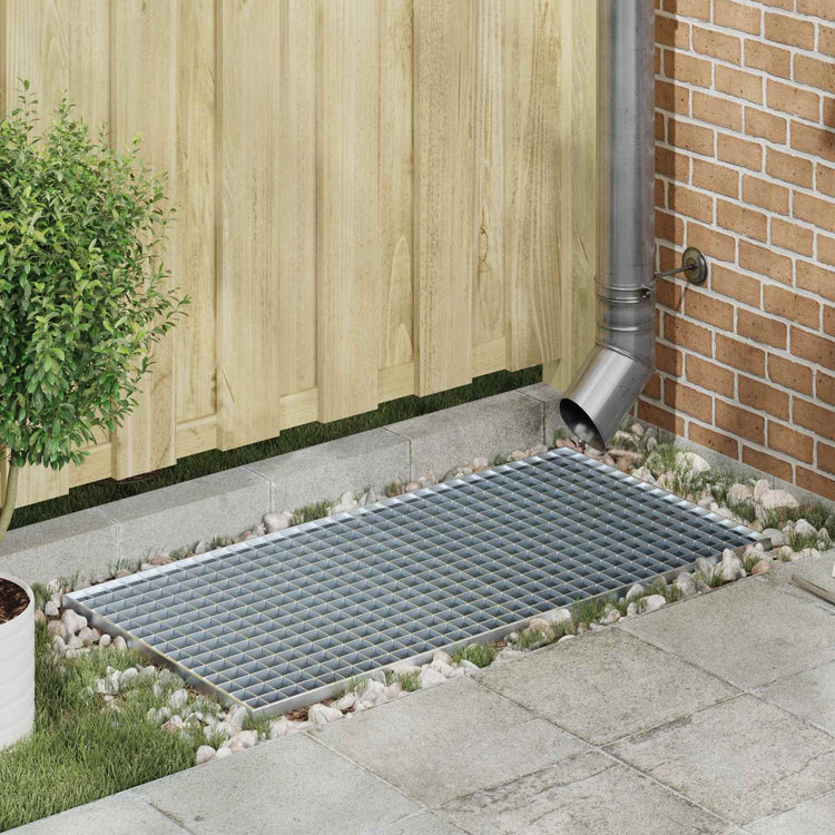 Vidaxl grille argent 100 x 50 x 2 cm en acier galvanisé à chaud