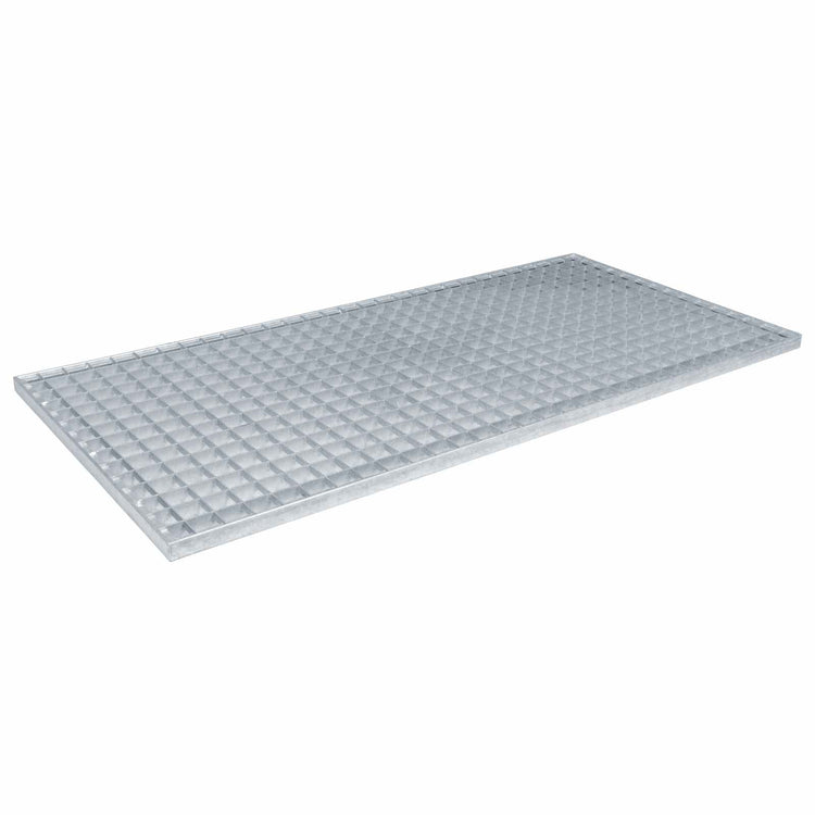 Vidaxl grille argent 100 x 50 x 2 cm en acier galvanisé à chaud
