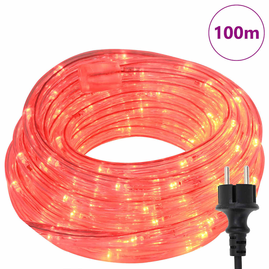 Corde lumineuse Vidaxxl avec 2400 LED rouge 100 m PVC