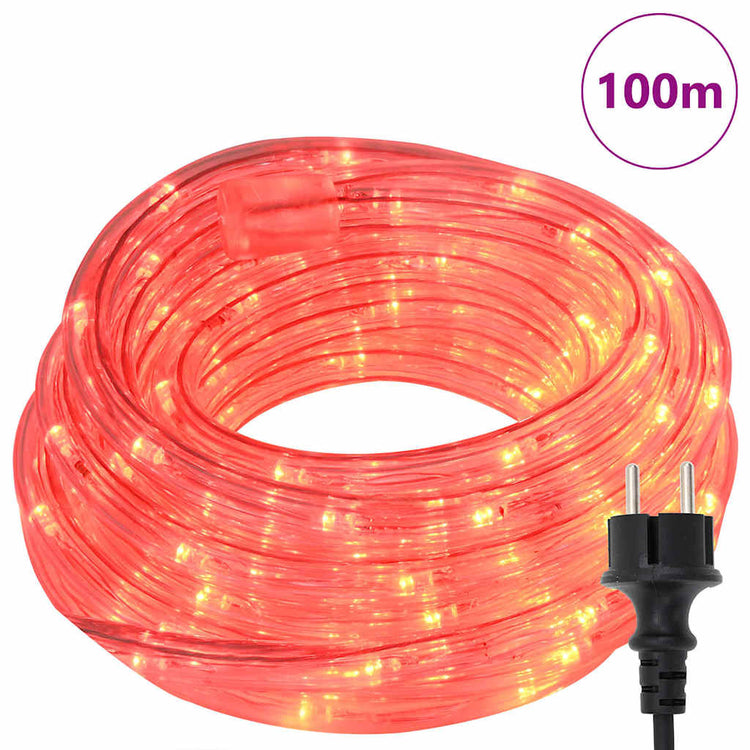 Corde lumineuse Vidaxxl avec 2400 LED rouge 100 m PVC