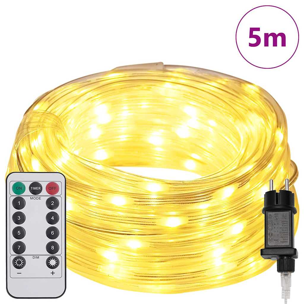 Corde lumineuse Vidaxxl avec 120 LED blanc chaud 5 m PVC