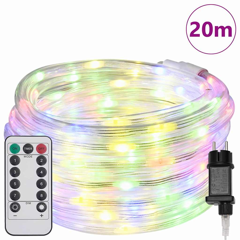 Corde lumineuse Vidaxxl avec 480 LED multicolores 20 m PVC