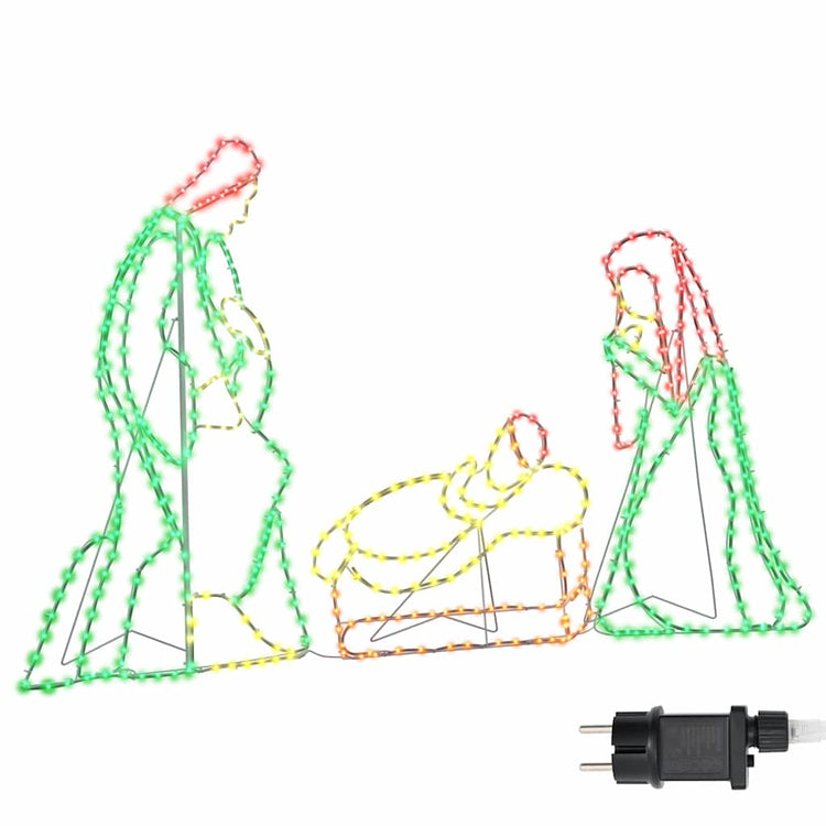 VidaXL crèche lumineuse avec 550 LED multicolore 112 x 71,5 cm PVC