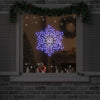 Vidaxxl Flocon de neige de Noël avec 156 LED bleu 55,5 x 55,5 x 0,75cm PVC