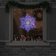 Vidaxxl Flocon de neige de Noël avec 156 LED bleu 55,5 x 55,5 x 0,75cm PVC