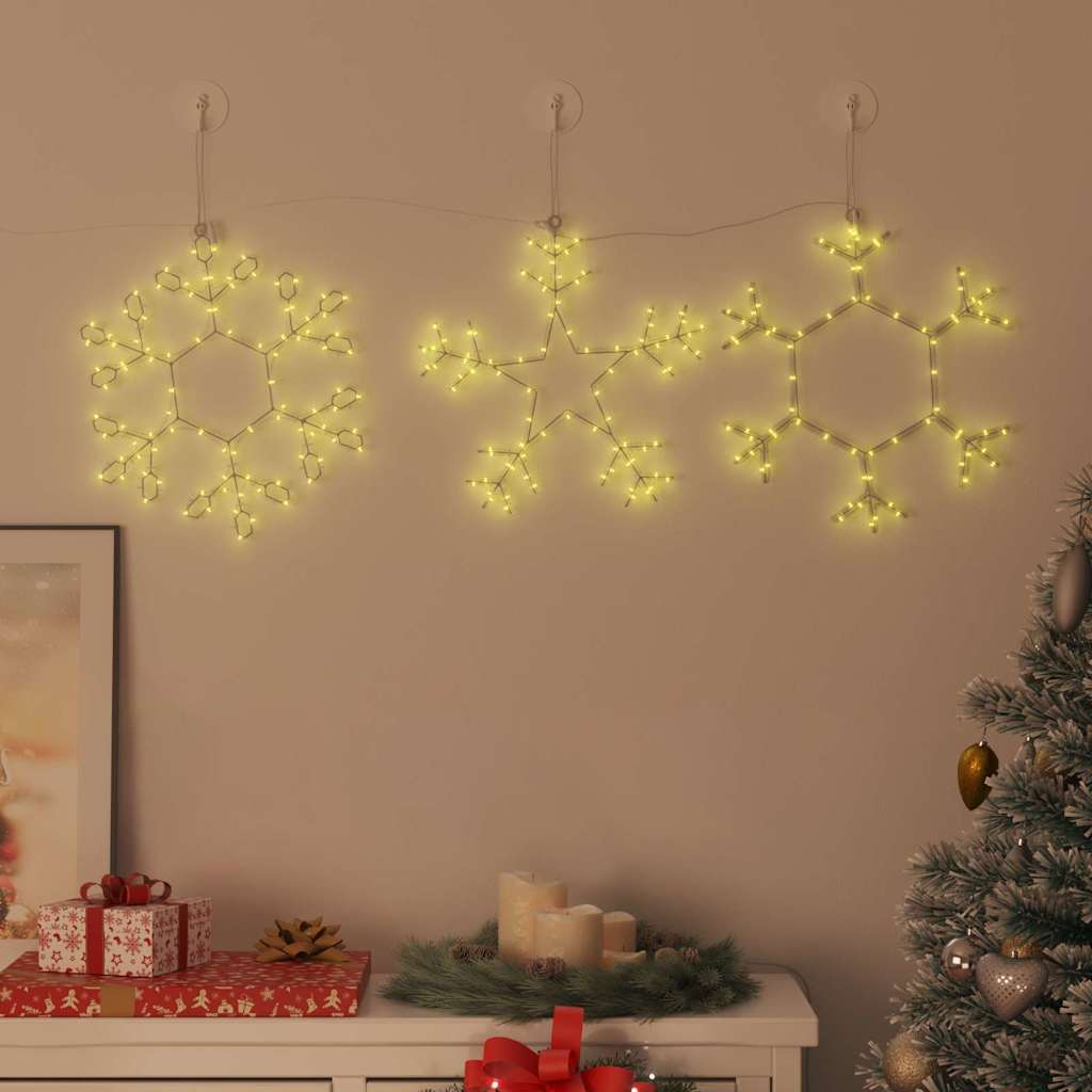 VidaXL Flocon de neige de Noël avec 252 LED blanc chaud 44,5 x 38 cm PVC