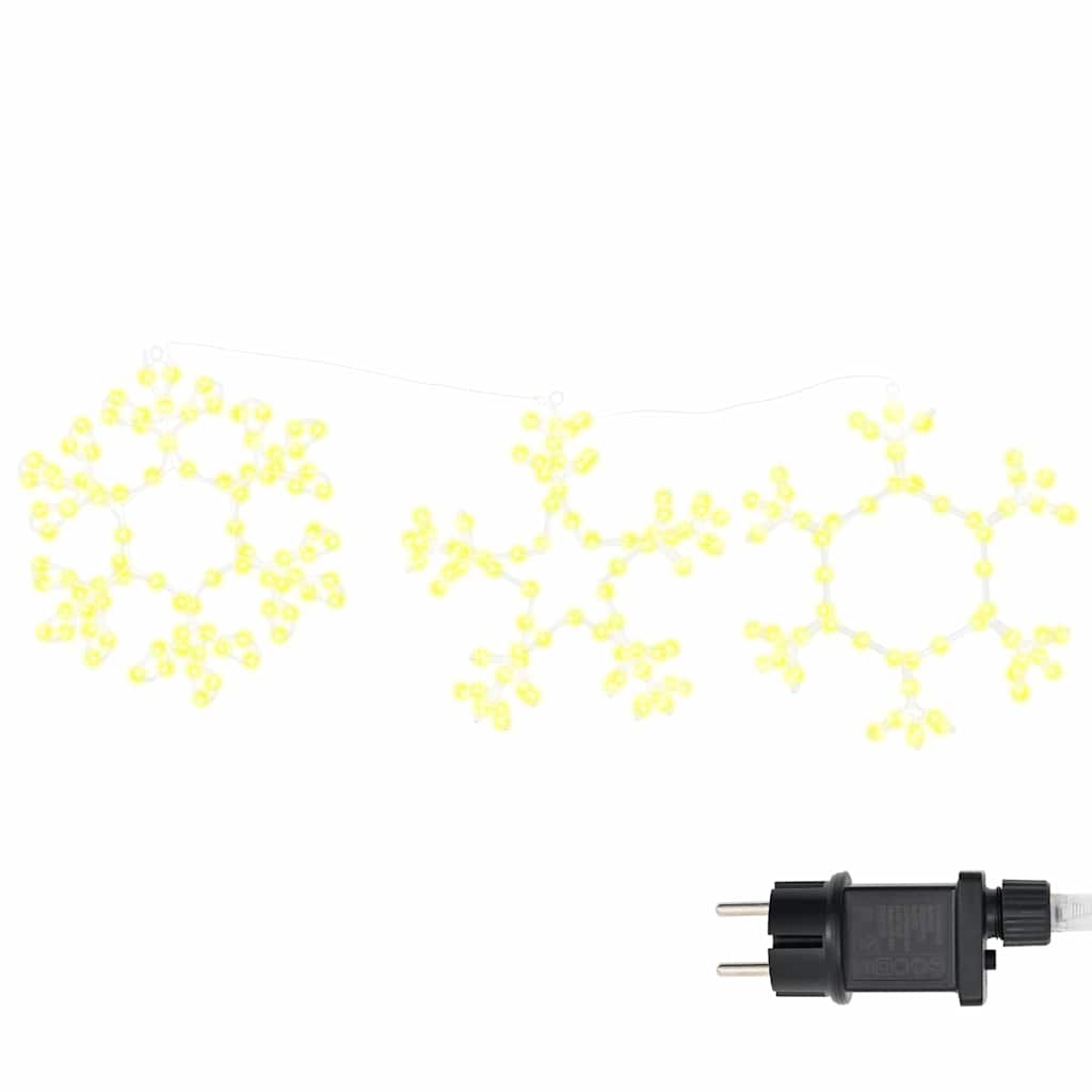 VidaXL Flocon de neige de Noël avec 252 LED blanc chaud 44,5 x 38 cm PVC